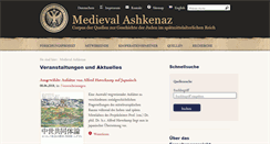 Desktop Screenshot of medieval-ashkenaz.org